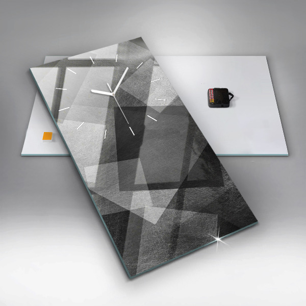 Horloge murale verticale Abstraction géométrique