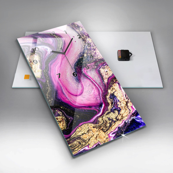 Horloge murale verticale Marbre abstrait