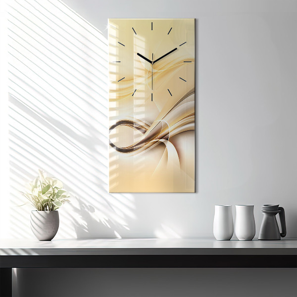 Horloge rectangulaire verticale 'Ondes d''abstraction'