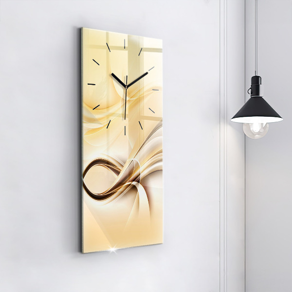 Horloge rectangulaire verticale 'Ondes d''abstraction'