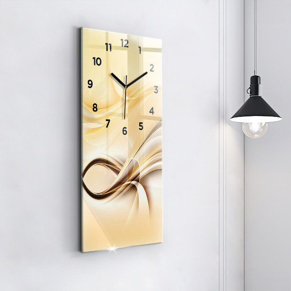 Horloge rectangulaire verticale 'Ondes d''abstraction'