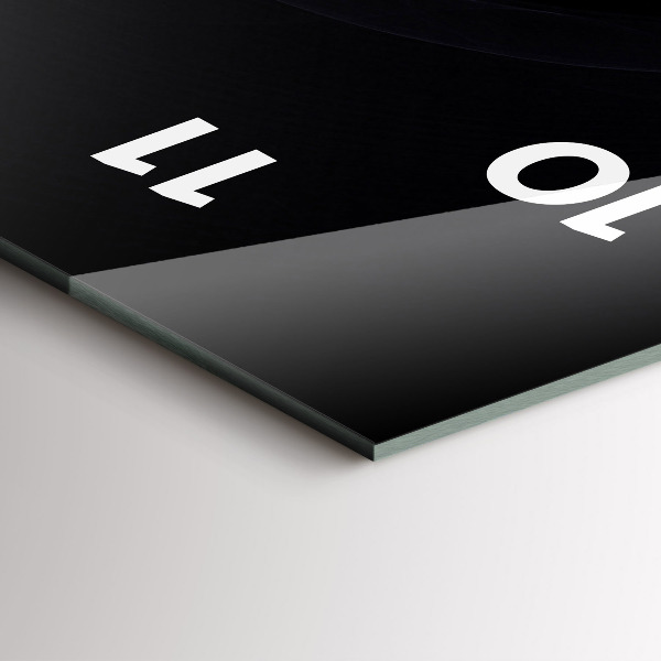 Horloge murale verticale Abstraction violette