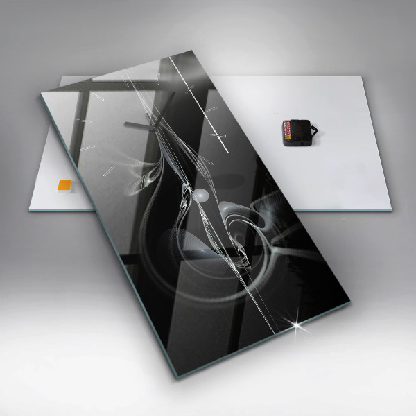 Horloge rectangulaire verticale Fumée abstraite