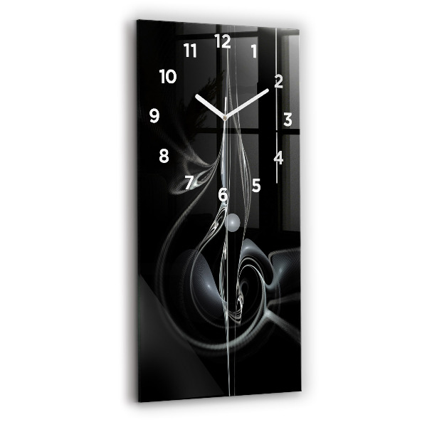 Horloge rectangulaire verticale Fumée abstraite
