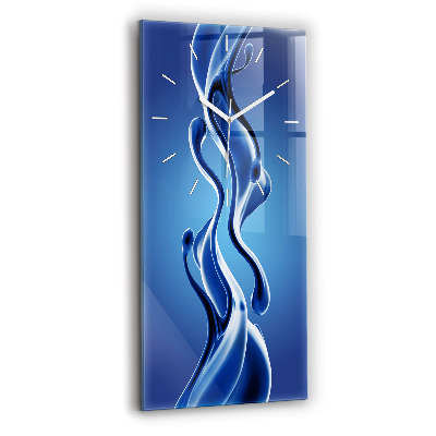 Horloge murale verticale Abstraction liquide