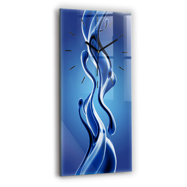 Horloge murale verticale Abstraction liquide