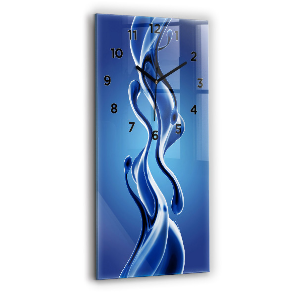 Horloge murale verticale Abstraction liquide