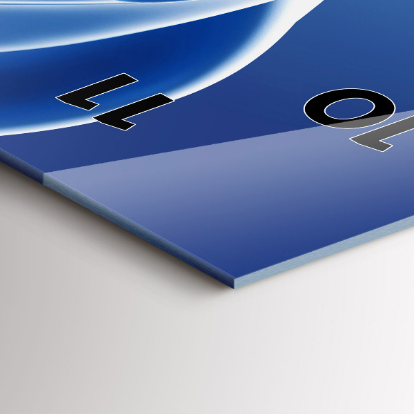 Horloge murale verticale Abstraction liquide