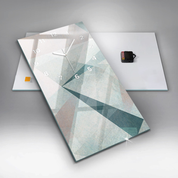 Horloge rectangulaire verticale Texture abstraite de triangles