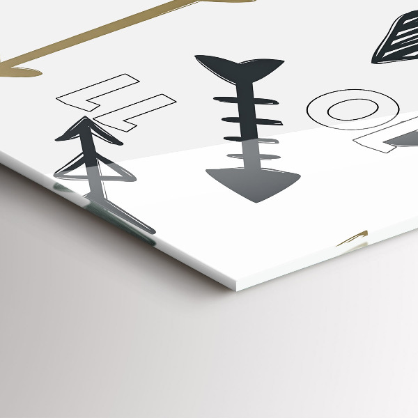 Horloge rectangulaire verticale Motif hipster géométrique