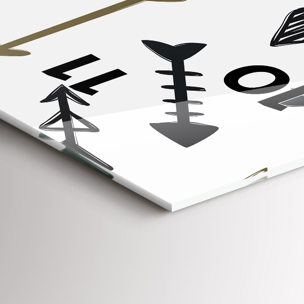 Horloge rectangulaire verticale Motif hipster géométrique