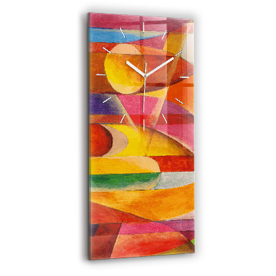 Horloge rectangulaire verticale Art Décoration Abstraction