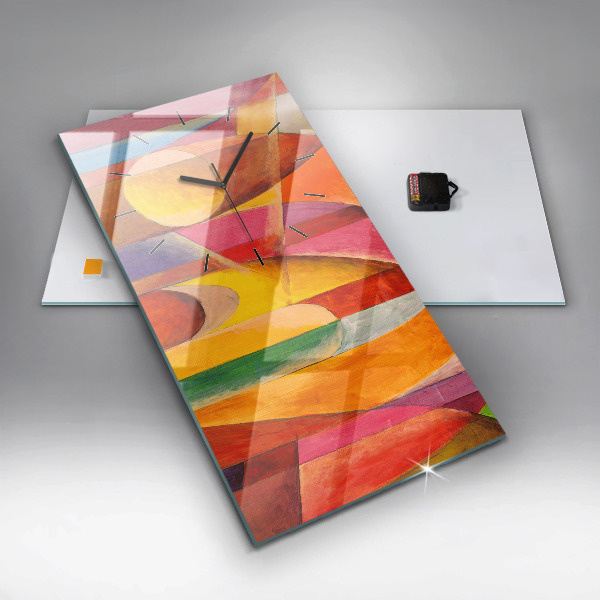 Horloge rectangulaire verticale Art Décoration Abstraction