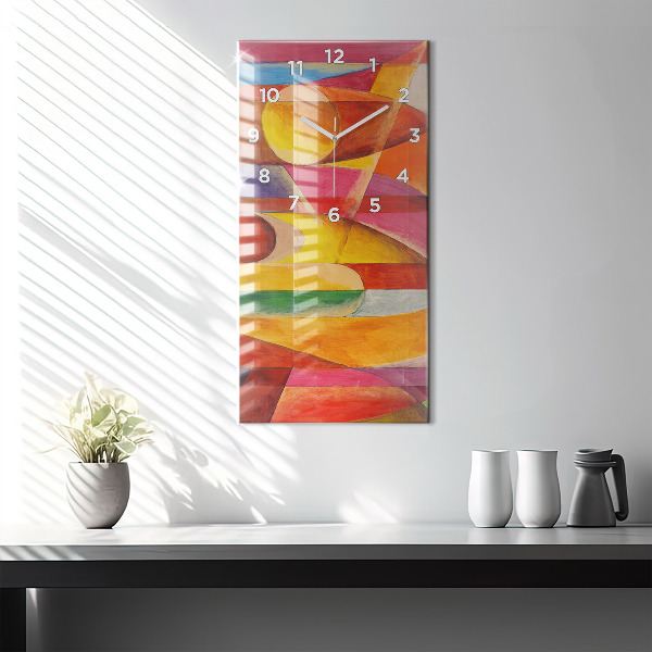 Horloge rectangulaire verticale Art Décoration Abstraction