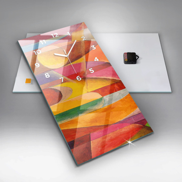 Horloge rectangulaire verticale Art Décoration Abstraction