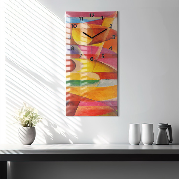 Horloge rectangulaire verticale Art Décoration Abstraction