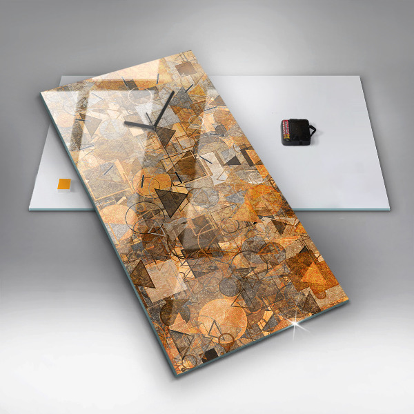 Horloge rectangulaire verticale Formes géométriques