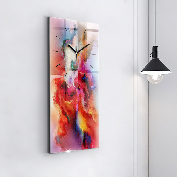 Horloge rectangulaire verticale Peinture renversée