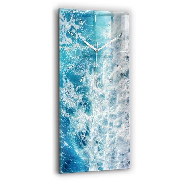 Horloge rectangulaire verticale 'Vagues de l''océan'
