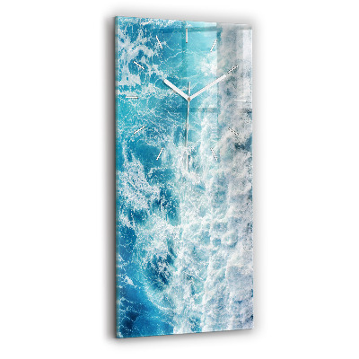 Horloge rectangulaire verticale 'Vagues de l''océan'