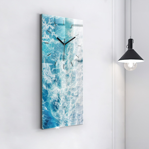 Horloge rectangulaire verticale 'Vagues de l''océan'