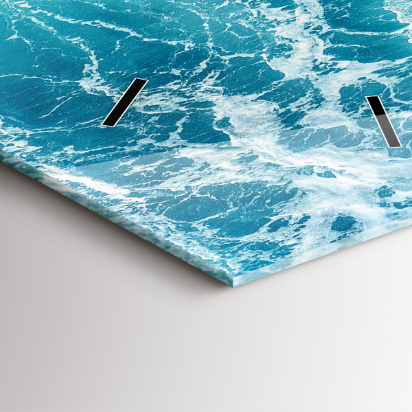 Horloge rectangulaire verticale 'Vagues de l''océan'