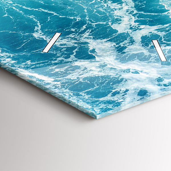 Horloge rectangulaire verticale 'Vagues de l''océan'