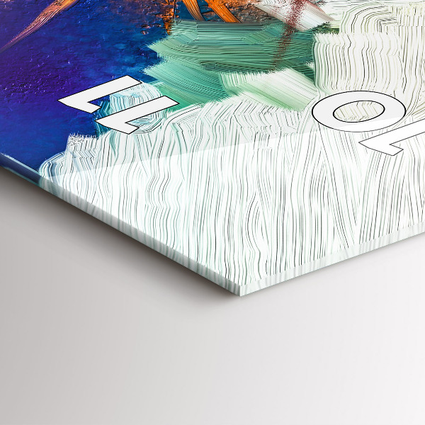 Horloge rectangulaire verticale Fleurs abstraites