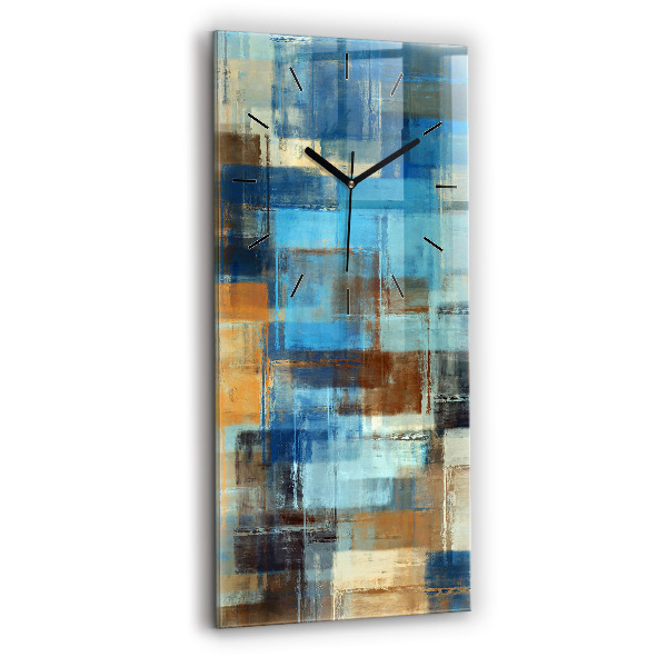 Horloge rectangulaire verticale Fond coloré - abstrait