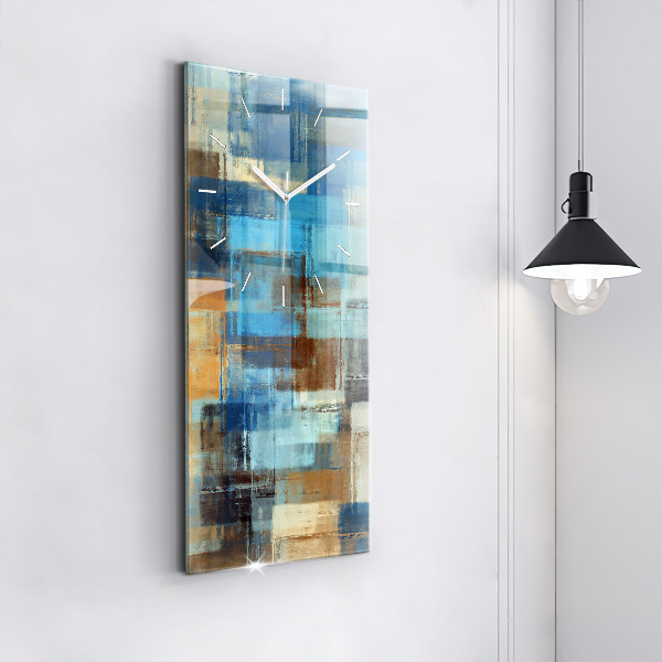Horloge rectangulaire verticale Fond coloré - abstrait