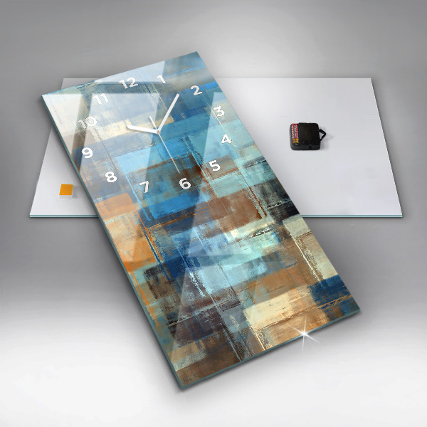 Horloge rectangulaire verticale Fond coloré - abstrait