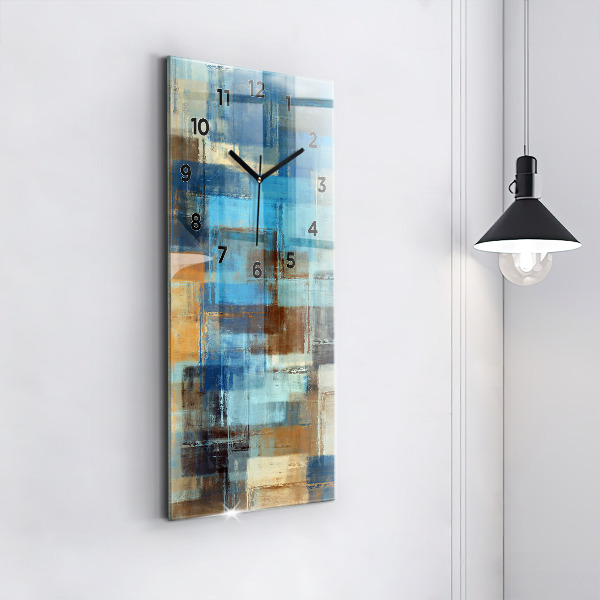 Horloge rectangulaire verticale Fond coloré - abstrait