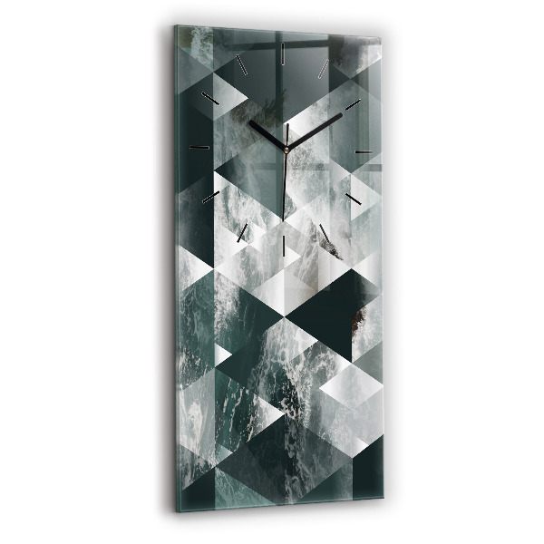 Horloge rectangulaire verticale Vagues de la mer abstraites