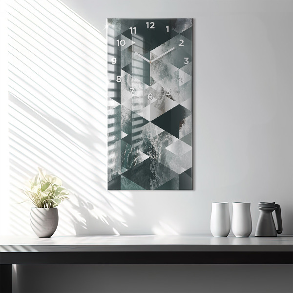 Horloge rectangulaire verticale Vagues de la mer abstraites