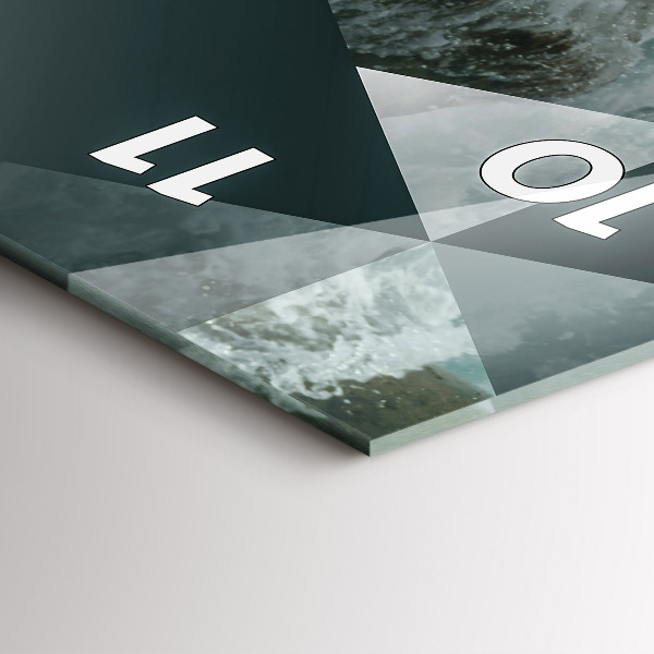 Horloge rectangulaire verticale Vagues de la mer abstraites