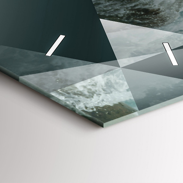 Horloge rectangulaire verticale Vagues de la mer abstraites