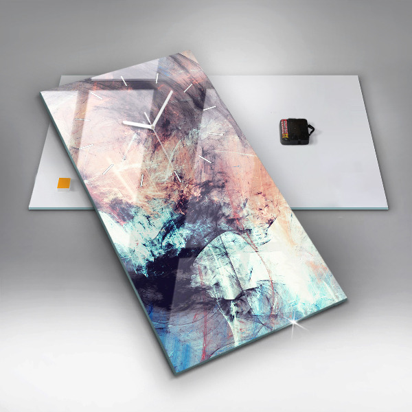 Horloge murale verticale Peinture abstraite