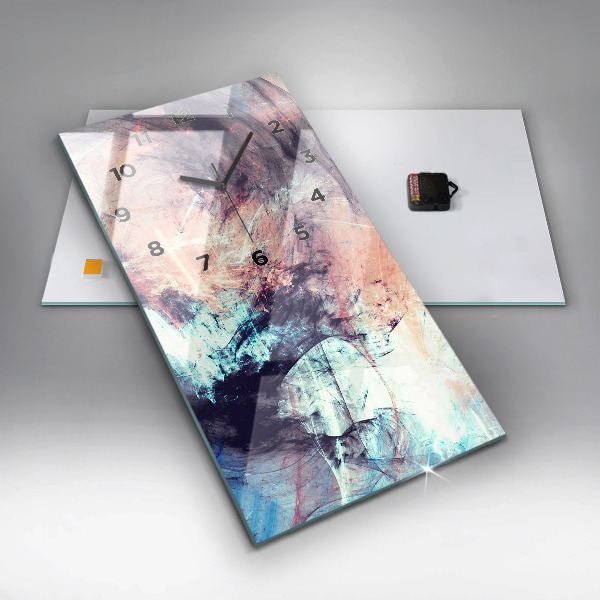 Horloge murale verticale Peinture abstraite