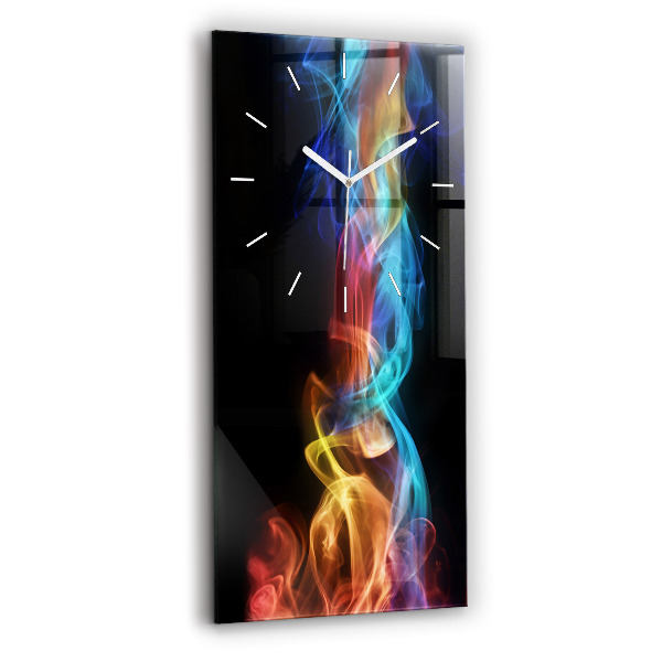 Horloge rectangulaire verticale Lignes colorées abstraites