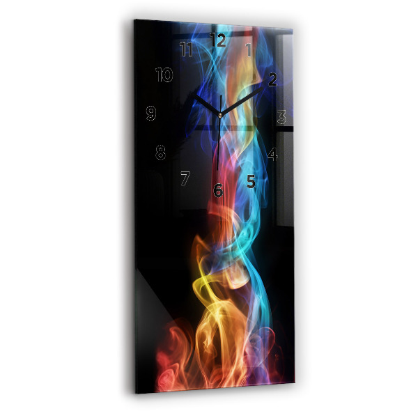 Horloge rectangulaire verticale Lignes colorées abstraites