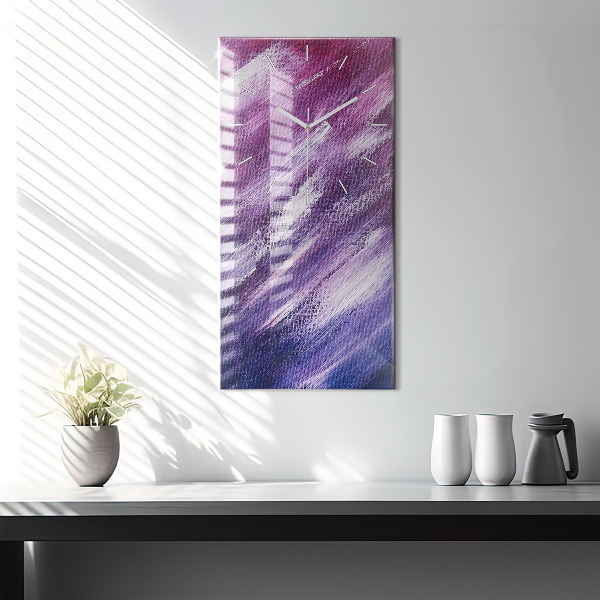 Horloge murale verticale Texture de peinture acrylique
