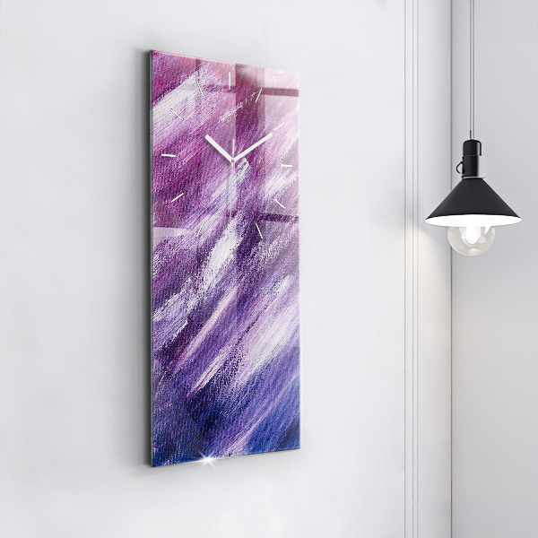 Horloge murale verticale Texture de peinture acrylique