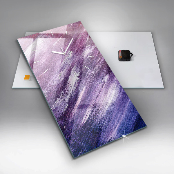 Horloge murale verticale Texture de peinture acrylique