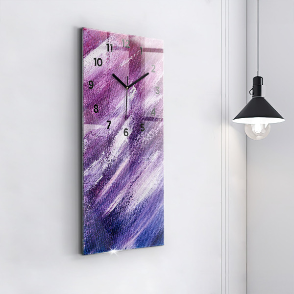 Horloge murale verticale Texture de peinture acrylique
