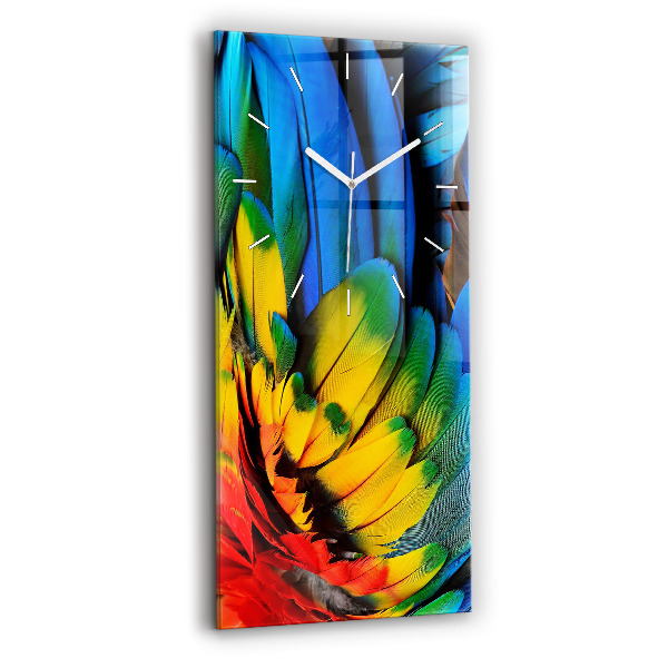 Horloge murale verticale 'Ailes d''oiseaux colorées'