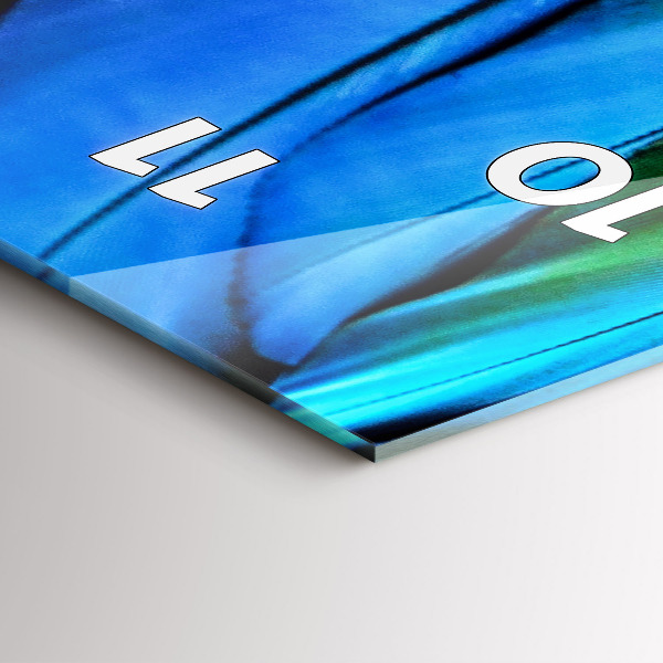 Horloge murale verticale 'Ailes d''oiseaux colorées'