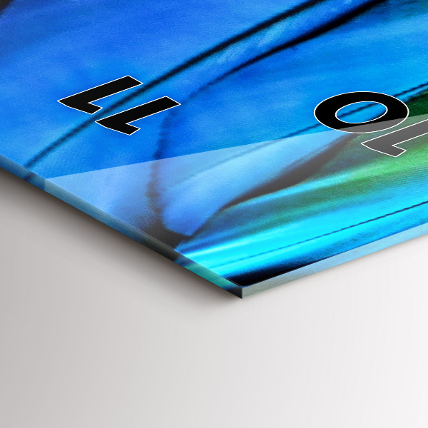 Horloge murale verticale 'Ailes d''oiseaux colorées'