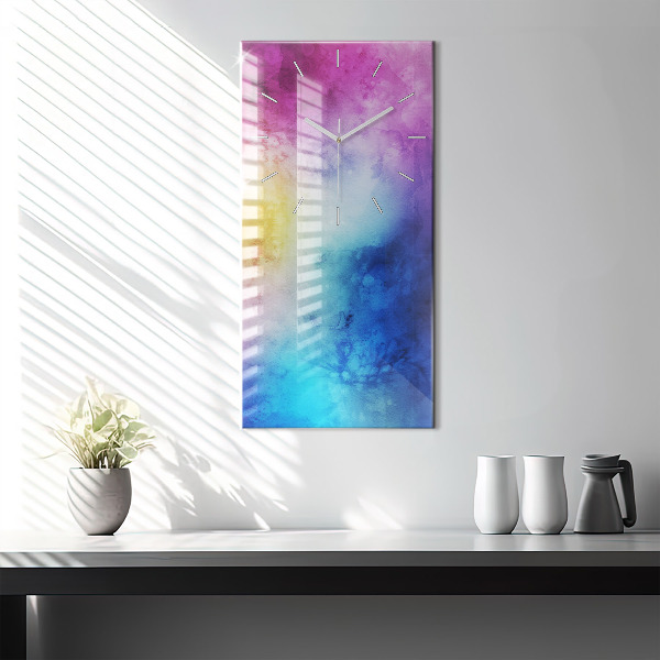 Horloge murale verticale Taches colorées