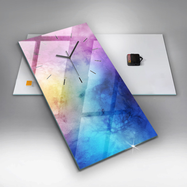 Horloge murale verticale Taches colorées