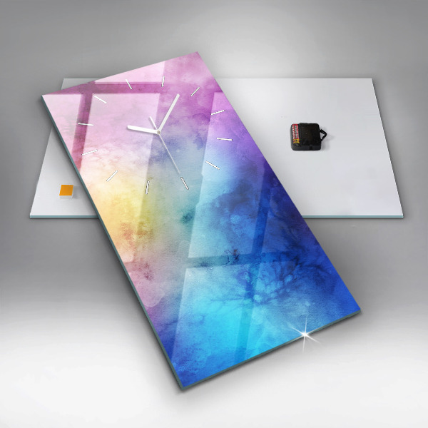 Horloge murale verticale Taches colorées